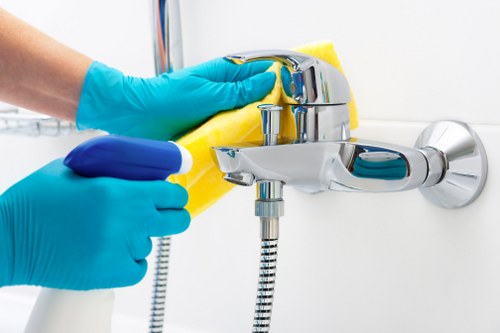Professional domestic cleaner working in an SE19 kitchen